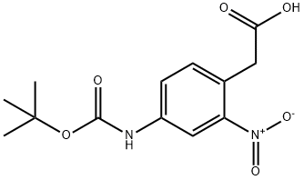 2-(4-(TERT-BUTOXYCARBONYLAMINO)-2-NITROPHENYL)ACETIC ACID Struktur