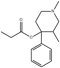 1,3-Dimethyl-4-phenylpiperidin-4-ol propionate Struktur