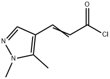 (2E)-3-(1,5-dimethyl-1H-pyrazol-4-yl)acryloyl chloride Struktur