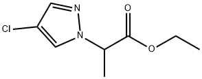 1H-pyrazole-1-acetic acid, 4-chloro-alpha-methyl-, ethyl e Struktur