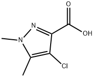 4-chloro-1,5-dimethyl-1H-pyrazole-3-carboxylic acid(SALTDATA: FREE) Structure