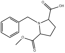 2,5-Pyrrolidinedicarboxylic acid, 1-(phenylMethyl)-, MonoMethyl ester Struktur