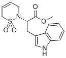 1H-INDOLE-3-PROPANOIC ACID, ALPHA-(3,6-DIHYDRO-1,1-DIOXIDO-2H-1,2-THIAZIN-2-YL)-, METHYL ESTER, (ALPHAS) Struktur