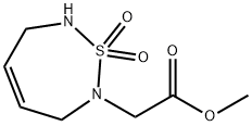 1,2,7-THIADIAZEPINE-2(3H)-ACETIC ACID, 6,7-DIHYDROMETHYL ESTER, 1,1-DIOXIDE Struktur