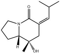 5(1H)-Indolizinone, hexahydro-8-hydroxy-8-methyl-6-(2-methylpropylidene)-, (6Z,8S,8aS)- (9CI) Struktur