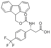 FMOC-(R)-3-AMINO-3-(4-TRIFLUOROMETHYL-PHENYL)-PROPIONIC ACID Struktur