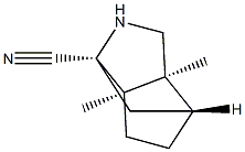 1,4-Methanocyclopenta[c]pyrrole-1(2H)-carbonitrile,hexahydro-3a,6a-dimethyl-,(1R,3aS,4R,6aR)-(9CI) Struktur