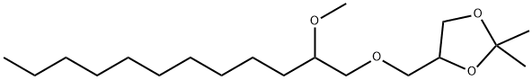 4-[[[2-(Methoxy)dodecyl]oxy]methyl]-2,2-dimethyl-1,3-dioxolane Struktur