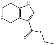 ethyl 1,4,6,7-tetrahydropyrano[4,3-c]pyrazole-3-carboxylate Struktur