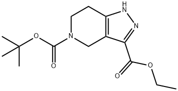 5-tert-butyl 3-ethyl 1,4,6,7-tetrahydro-5H-pyrazolo[4,3-c]pyridine-3,5-dicarboxylate Struktur