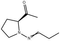 Ethanone, 1-[(2S)-1-(propylideneamino)-2-pyrrolidinyl]- (9CI) Struktur