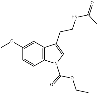 3-[2-(AcetylaMino)ethyl]-5-Methoxy-1H-indole-1-carboxylic Acid Ethyl Ester, 519186-54-0, 結構式