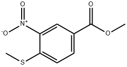 methyl 4-(methylsulfanyl)-3-nitrobenzenecarboxylate Struktur