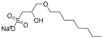 2-Hydroxy-3-(octyloxy)-1-propanesulfonic acid sodium salt Struktur