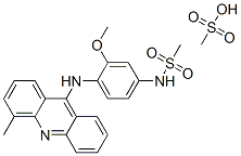 N-(3-Methoxy-4-((4-methyl-9-acridinyl)amino)phenyl)methanesulfonamide  monomethanesulfonate Struktur