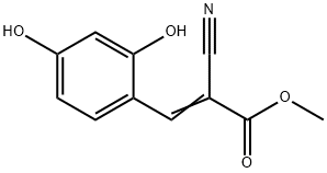 2-Propenoic acid, 2-cyano-3-(2,4-dihydroxyphenyl)-, methyl ester (9CI) Struktur