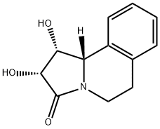 Pyrrolo[2,1-a]isoquinolin-3(2H)-one, 1,5,6,10b-tetrahydro-1,2-dihydroxy-, (1R,2R,10bS)- (9CI) Struktur