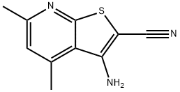 3-AMINO-4,6-DIMETHYL-THIENO[2,3-B]PYRIDINE-2-CARBONITRILE Struktur