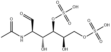 (2S,3R,4S,5R)-2-acetamido-3,5-dihydroxy-1-oxo-4,6-disulfooxy-hexane Struktur