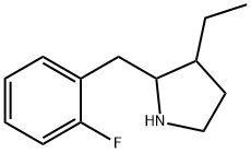 Pyrrolidine, 3-ethyl-2-[(2-fluorophenyl)methyl]- (9CI) Struktur