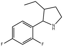 Pyrrolidine, 2-(2,4-difluorophenyl)-3-ethyl- (9CI) Struktur