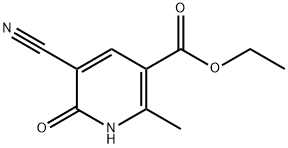 ethyl 5-cyano-1,6-dihydro-2-methyl-6-oxo-3-pyridinecarboxylate Struktur