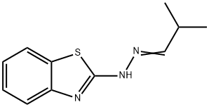 Propanal, 2-methyl-, 2-benzothiazolylhydrazone (9CI) Struktur