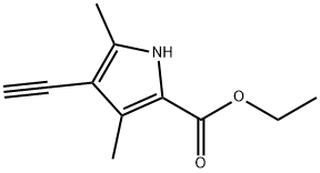 2,4-Dimethyl-3-ethynyl-1H-pyrrole-5-carboxylic acid ethyl ester Struktur