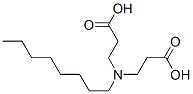 N-(2-carboxyethyl)-N-octyl-beta-alanine Struktur