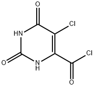 4-Pyrimidinecarbonyl chloride, 5-chloro-1,2,3,6-tetrahydro-2,6-dioxo- (9CI) Struktur