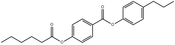 4-propylphenyl 4-[(1-oxohexyl)oxy]benzoate  Struktur