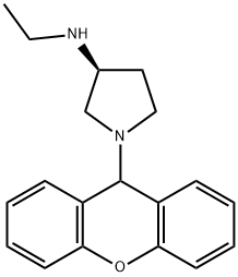 (3S)-N-Ethyl-1-(9H-xanthen-9-yl)-3-pyrrolidinamine Struktur