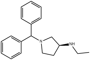 (3S)-N-Ethyl-1-(diphenylmethyl)-3-pyrrolidinamine Struktur