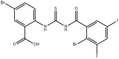 5-BROMO-2-[[[(2-BROMO-3,5-DIIODOBENZOYL)AMINO]THIOXOMETHYL]AMINO]-BENZOIC ACID Struktur