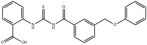 2-[[[[3-(PHENOXYMETHYL)BENZOYL]AMINO]THIOXOMETHYL]AMINO]-BENZOIC ACID Struktur