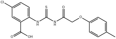 5-CHLORO-2-[[[[(4-METHYLPHENOXY)ACETYL]AMINO]THIOXOMETHYL]AMINO]-BENZOIC ACID Struktur