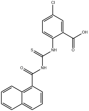 5-CHLORO-2-[[[(1-NAPHTHALENYLCARBONYL)AMINO]THIOXOMETHYL]AMINO]-BENZOIC ACID Struktur