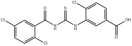 4-CHLORO-3-[[[(2,5-DICHLOROBENZOYL)AMINO]THIOXOMETHYL]AMINO]-BENZOIC ACID Struktur