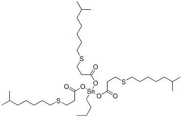 butyltris[3-(isooctylthio)-1-oxopropoxy]stannane Struktur