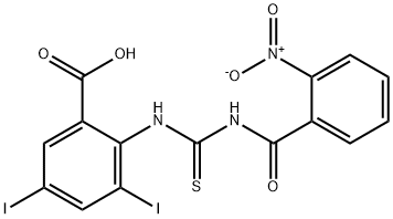 3,5-DIIODO-2-[[[(2-NITROBENZOYL)AMINO]THIOXOMETHYL]AMINO]-BENZOIC ACID Struktur