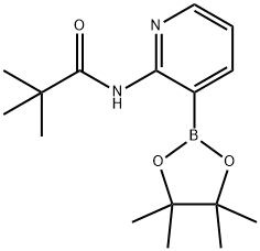 2,2-DIMETHYL-N-[3-(4,4,5,5-TETRAMETHYL-[1,3,2]DIOXABOROLAN-2-YL)-PYRIDIN-2-YL]-PROPIONAMIDE Struktur