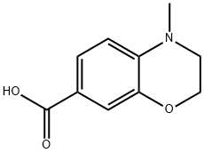 4-METHYL-3,4-DIHYDRO-2H-1,4-BENZOXAZINE-7-CARBOXYLIC ACID Struktur