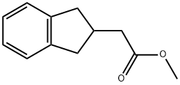 1H-INDENE-2-ACETIC ACID,2,3-DIHYDRO-,METHYL ESTER Struktur