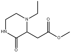 2-Piperazineaceticacid,1-ethyl-3-oxo-,methylester(9CI) Struktur