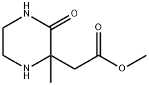 2-Piperazineaceticacid,2-methyl-3-oxo-,methylester(9CI) Struktur