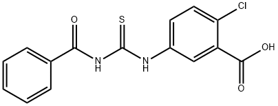 5-[[(BENZOYLAMINO)THIOXOMETHYL]AMINO]-2-CHLORO-BENZOIC ACID Struktur