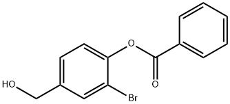 2-BROMO-4-(HYDROXYMETHYL)PHENYL BENZOATE Struktur