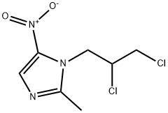 1-(2,3-Dichloropropyl)-2-methyl-5-nitro-1H-imidazole Struktur