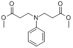 Methyl 3-[(3-methoxy-3-oxopropyl)phenylamino]propanoate Struktur