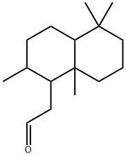 decahydro-2,5,5,8a-tetramethylnaphthalen-1-acetaldehyde Struktur